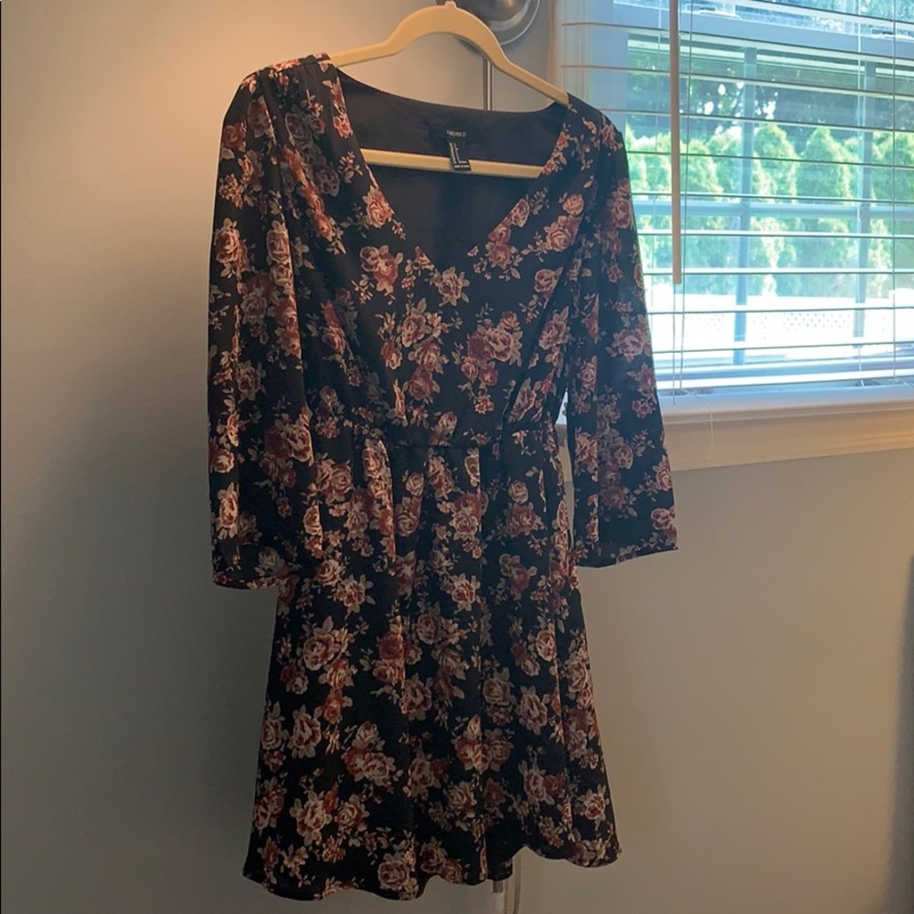 Long sleeve floral dress